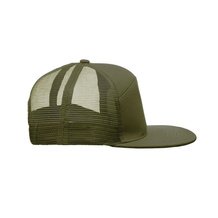 Șapcă cu vizieră plată și 7 panouri Bead Verde militar