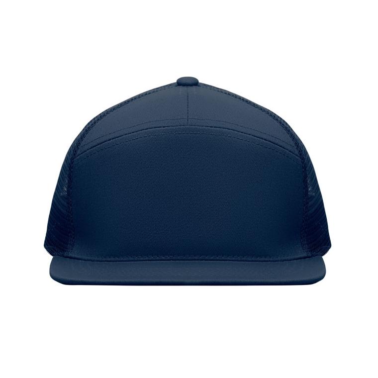 Șapcă cu vizieră plată și 7 panouri Bead Navy 
