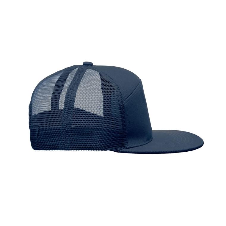 Șapcă cu vizieră plată și 7 panouri Bead Navy 