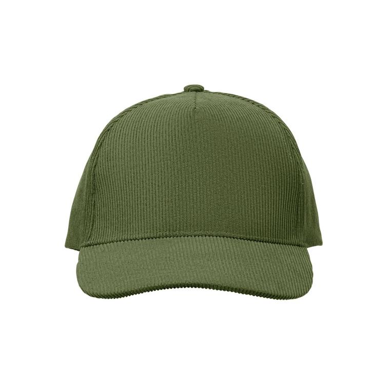 Șapcă de baseball din raiat cu 5 panouri Wale Verde militar