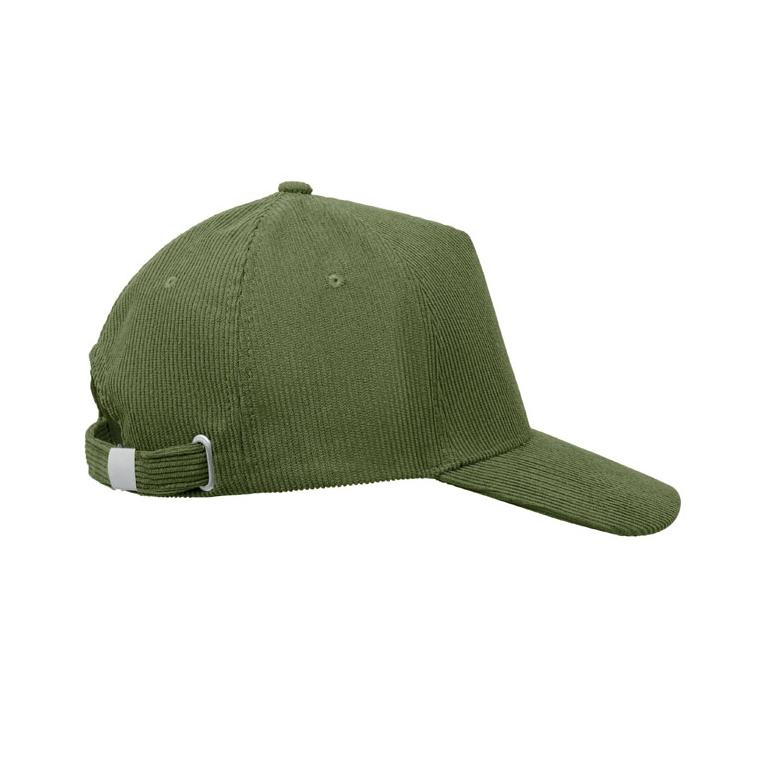 Șapcă de baseball din raiat cu 5 panouri Wale Verde militar
