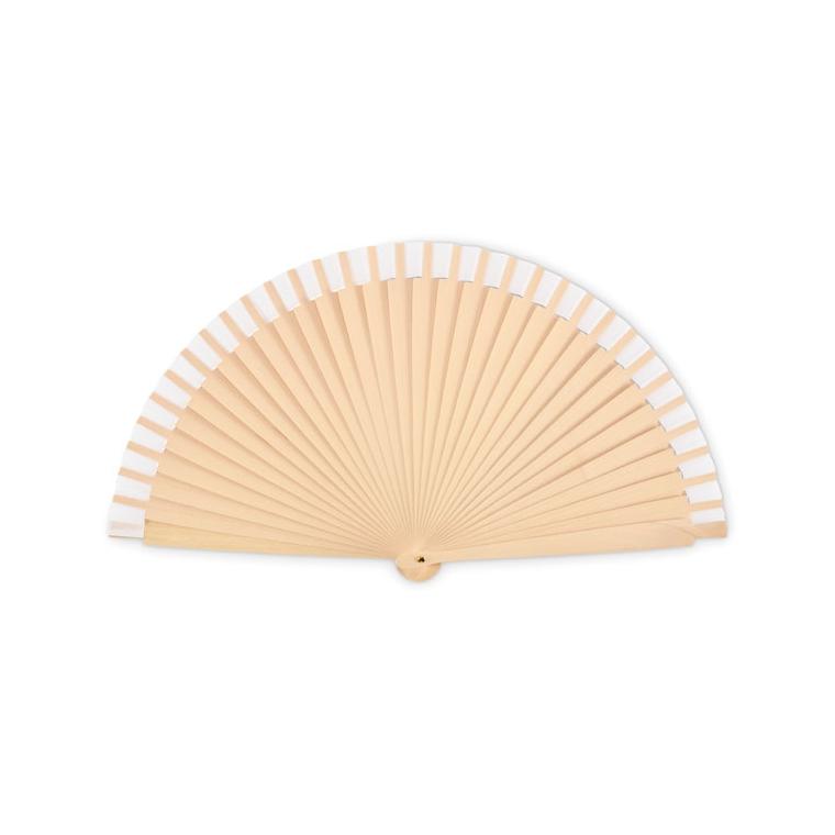 Evantai din lemn Woodfan Alb