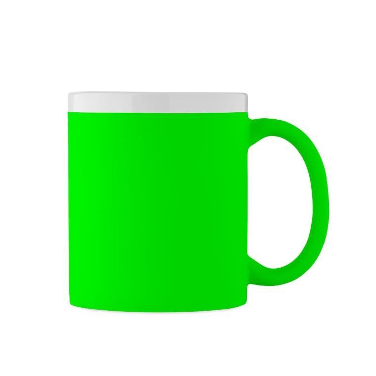Cană din ceramică Mugiva, 300 ml Verde neon