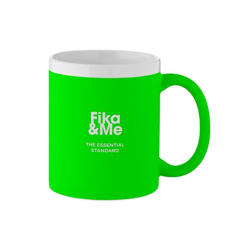 Cană din ceramică Mugiva, 300 ml Verde neon