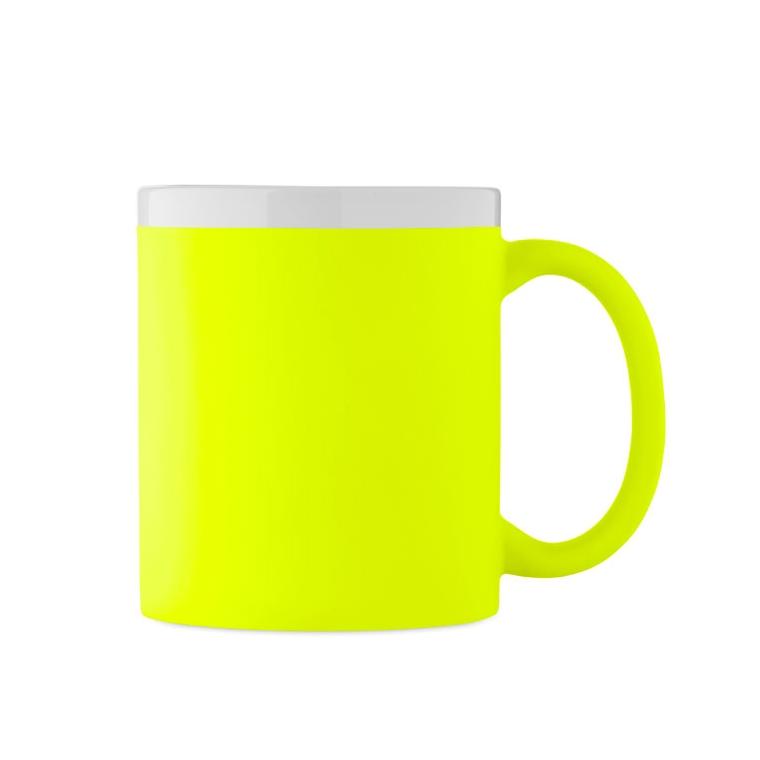 Cană din ceramică Mugiva, 300 ml Galben neon