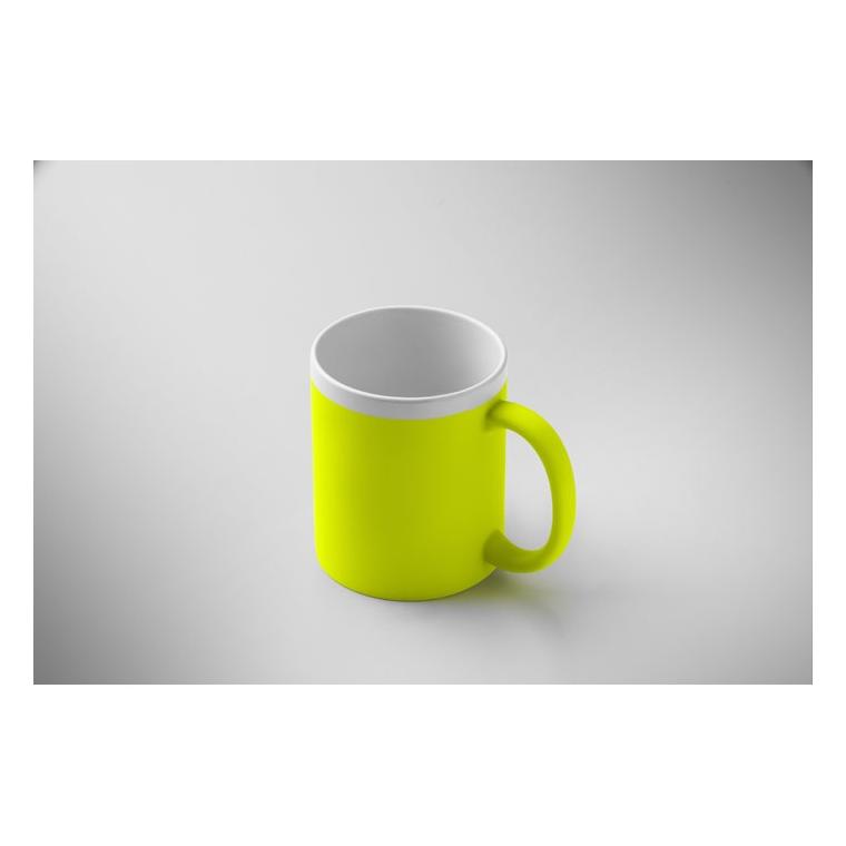 Cană din ceramică Mugiva, 300 ml Galben neon