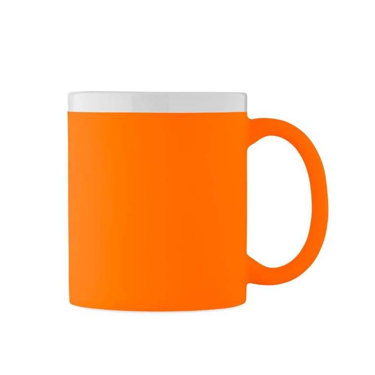 Cană din ceramică Mugiva, 300 ml Portocaliu neon
