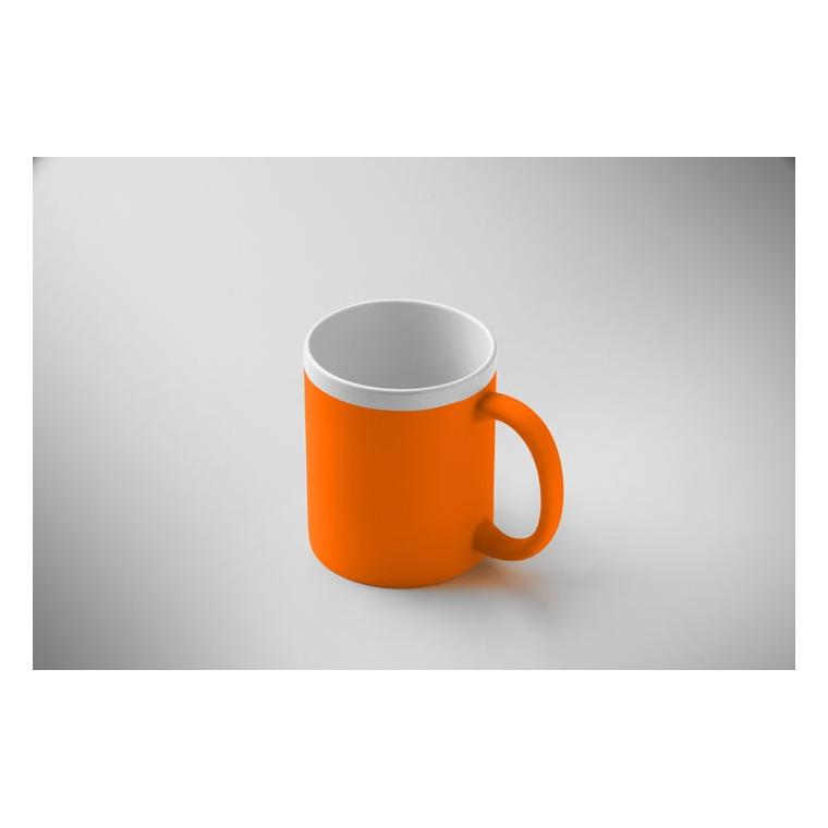Cană din ceramică Mugiva, 300 ml Portocaliu neon