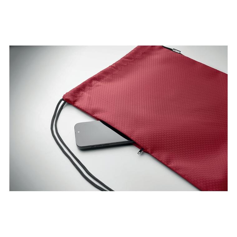 Rucsac cu șnur din RPET 420D Daykit Vișiniu