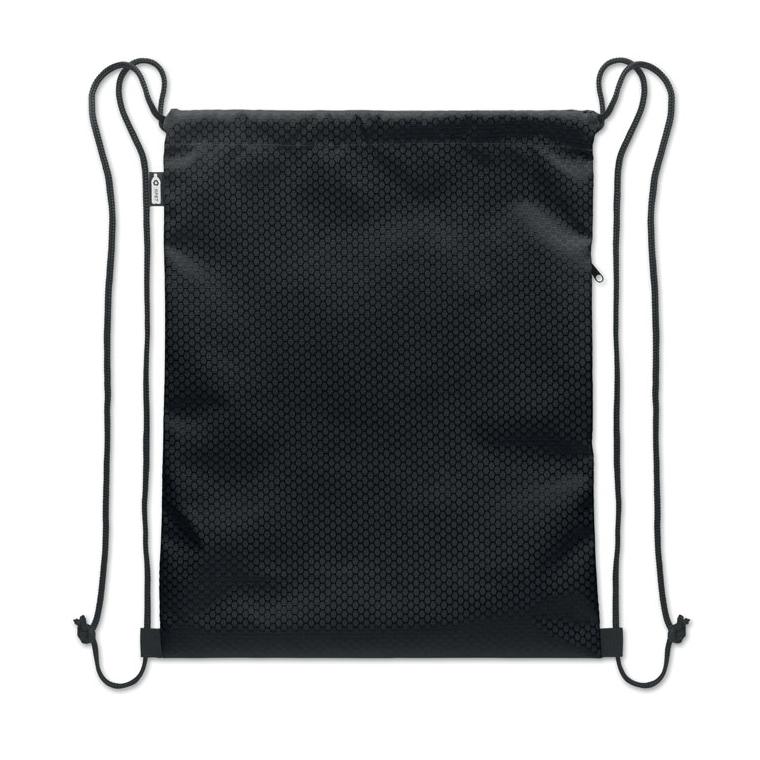 Rucsac cu șnur din RPET 420D Daykit Negru