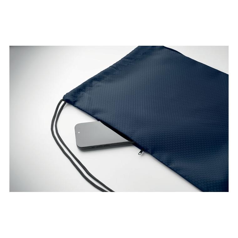 Rucsac cu șnur din RPET 420D Daykit Albastru