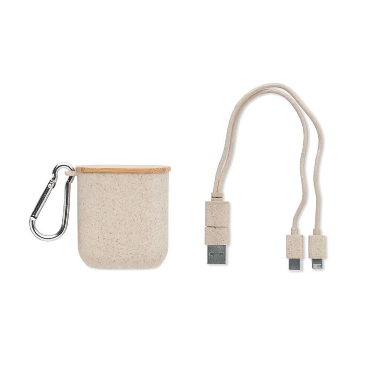 Set de cabluri în cutie Cabstra Bej