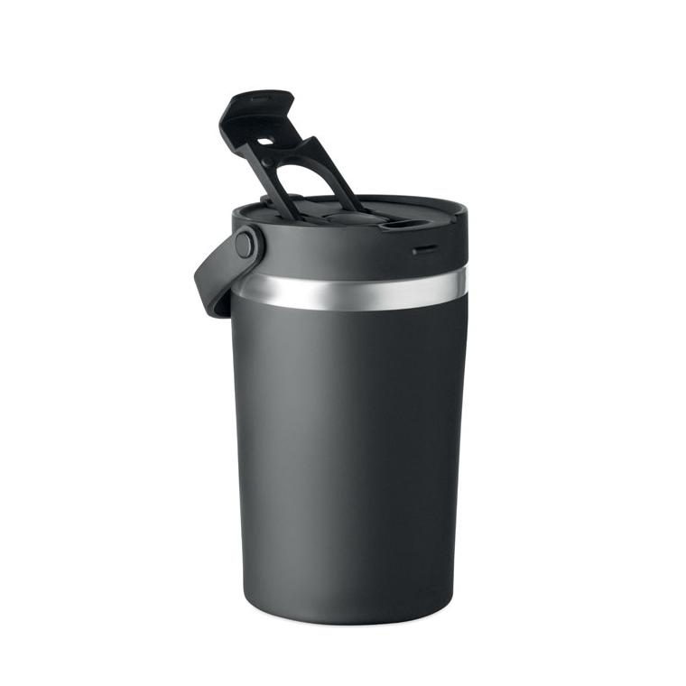 Pahar cu perete dublu Cozycup, 350 ml Negru