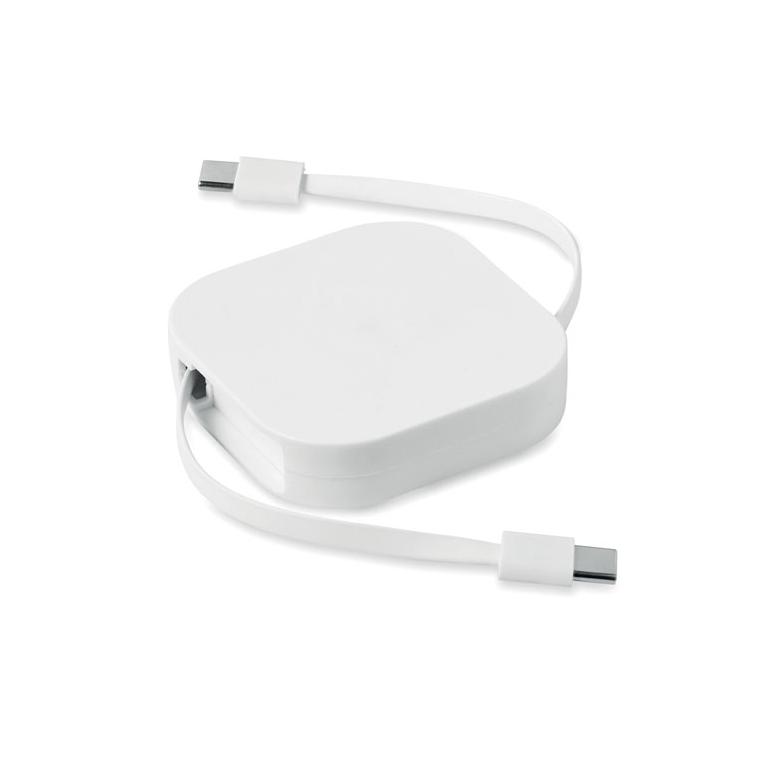 Cablu de încărcare pliabil Linea 100, 100W Alb