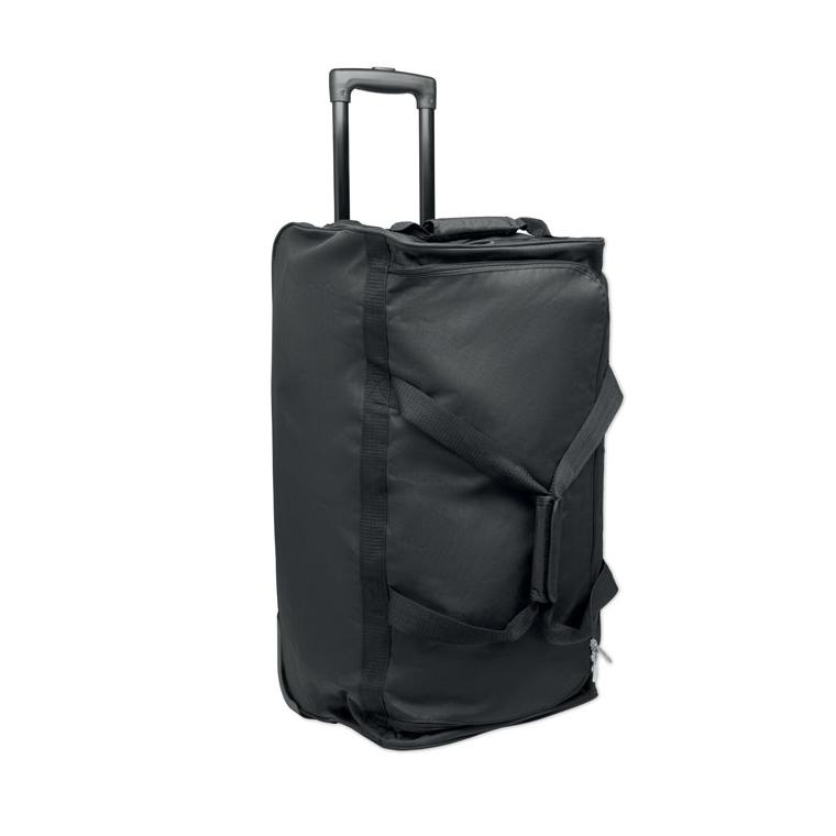 Geantă de voiaj tip troliu din RPET 600D Itfits Negru
