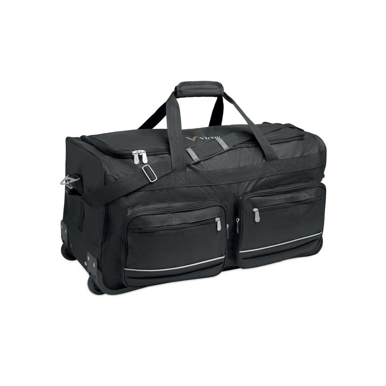 Geantă de voiaj tip troliu din RPET 600D Itfits Negru