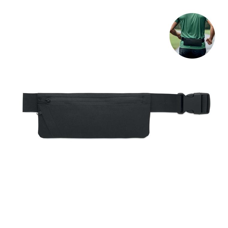 Borsetă sport din RPET 600D Moderate Negru