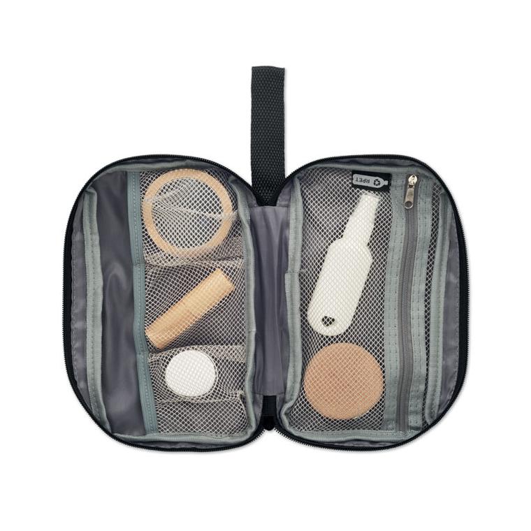 Geantă pentru cosmetice din RPET 600D Vanit Negru