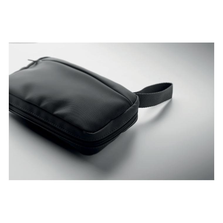 Geantă pentru cosmetice din RPET 600D Vanit Negru