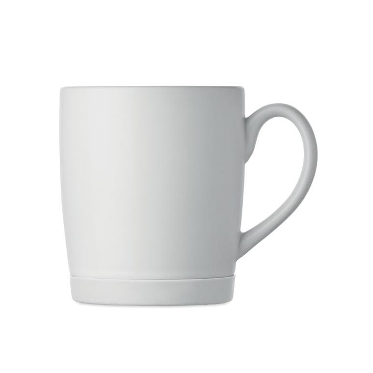 Cană din ceramică Silbase, 300 ml Alb