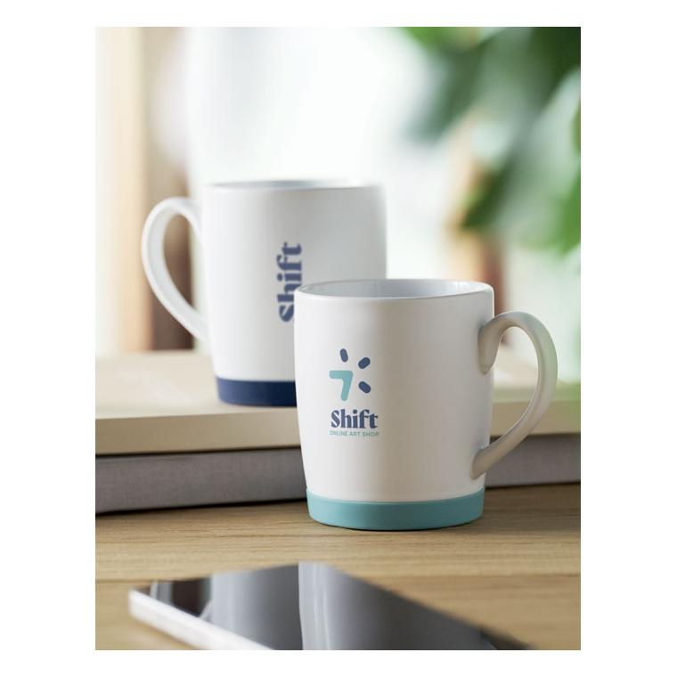 Cană din ceramică Silbase, 300 ml Petrol
