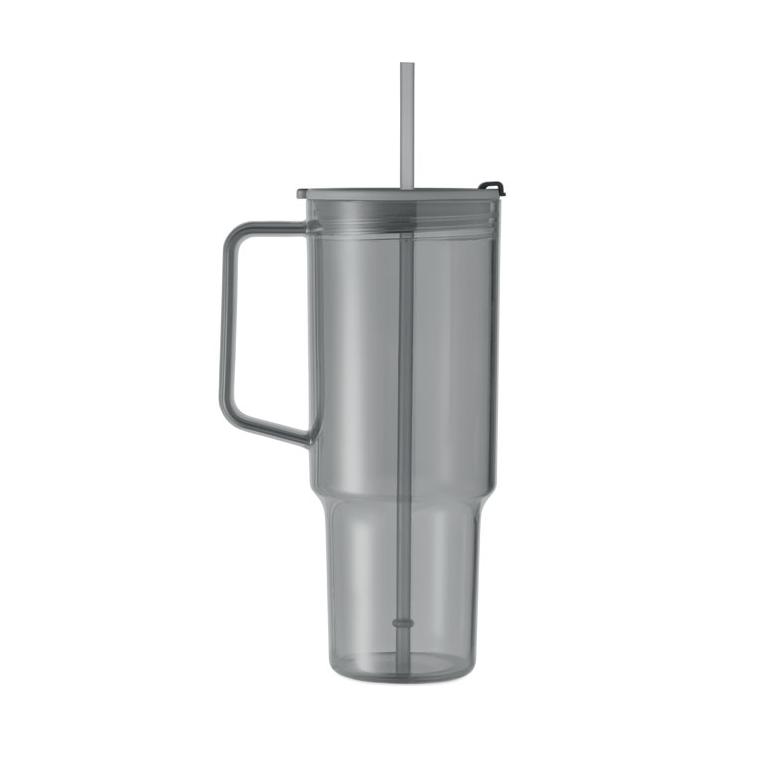 Pahar din RPET Mugora, 1200 ml Gri transparent