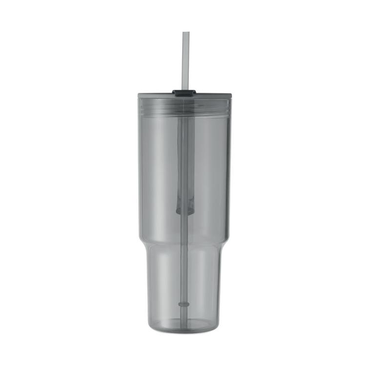 Pahar din RPET Mugora, 1200 ml Gri transparent