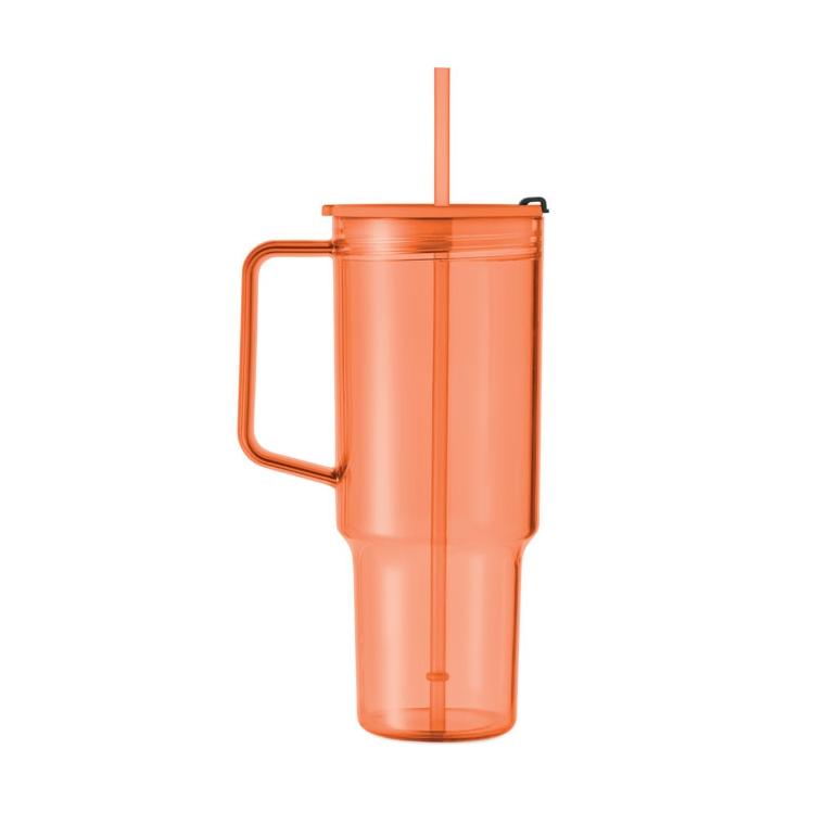 Pahar din RPET Mugora, 1200 ml Portocaliu transparent