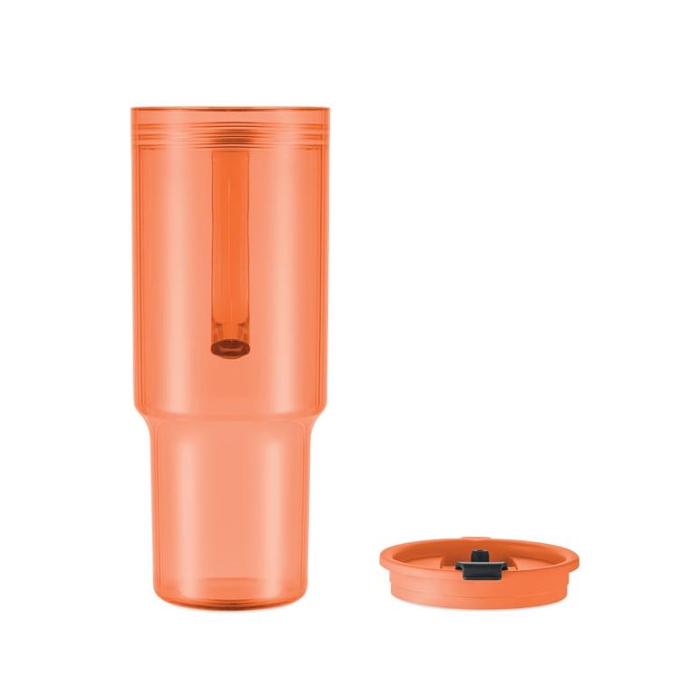 Pahar din RPET Mugora, 1200 ml Portocaliu transparent