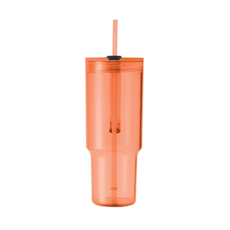 Pahar din RPET Mugora, 1200 ml Portocaliu transparent