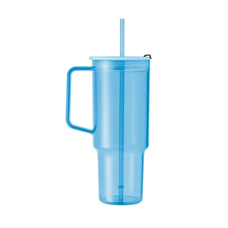 Pahar din RPET Mugora, 1200 ml Albastru deschis transparent