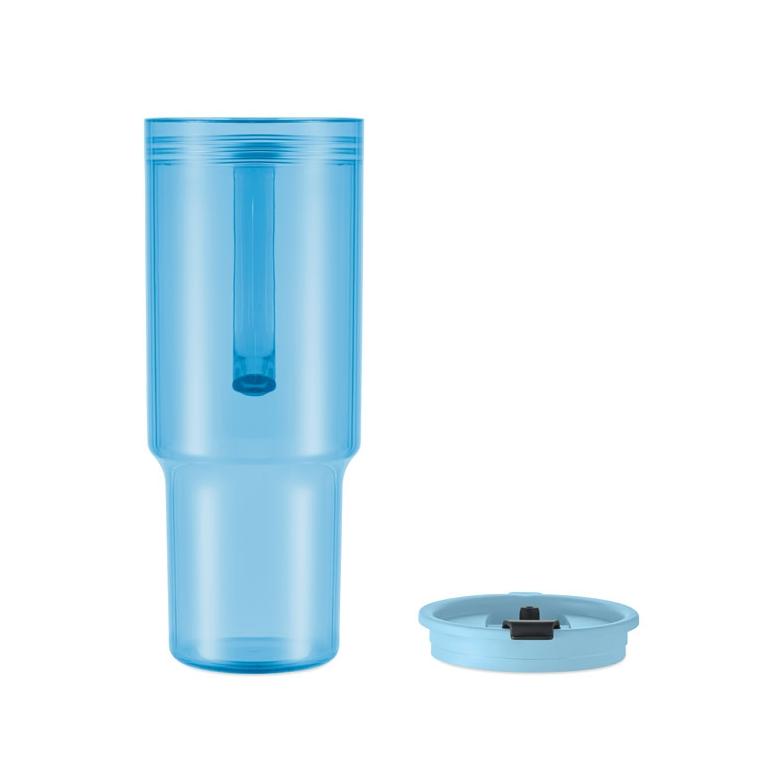 Pahar din RPET Mugora, 1200 ml Albastru deschis transparent
