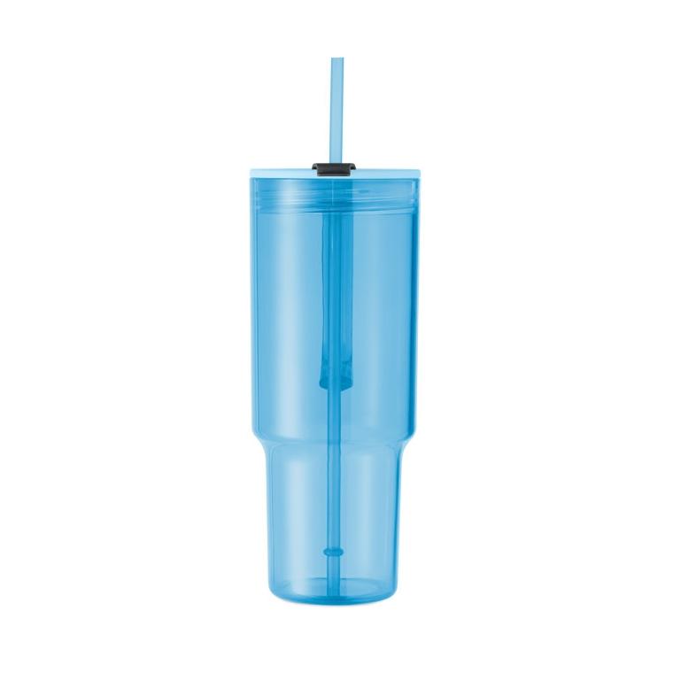 Pahar din RPET Mugora, 1200 ml Albastru deschis transparent