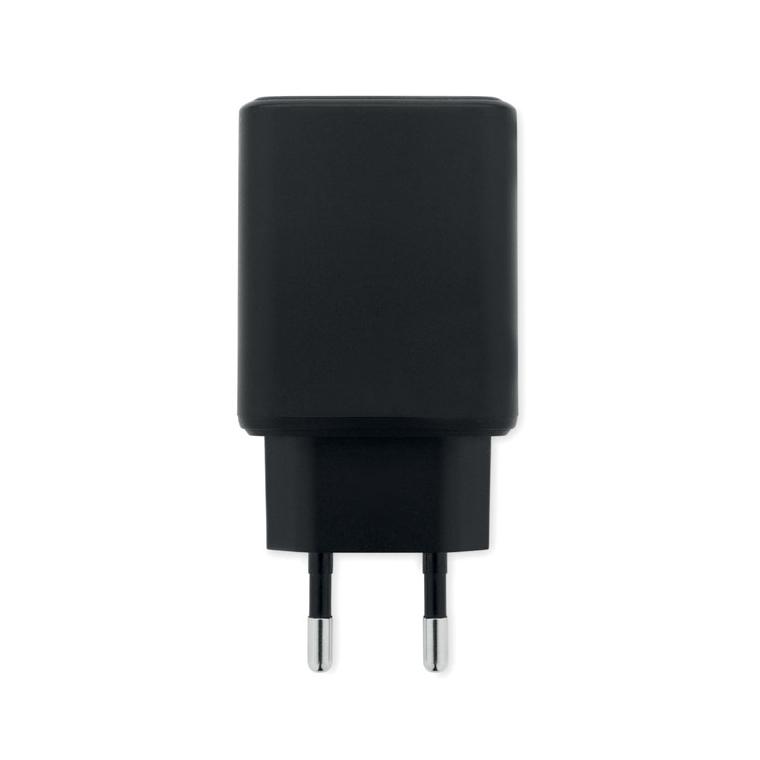 Adaptor/încărcător UE cu 2 poli Exten Negru