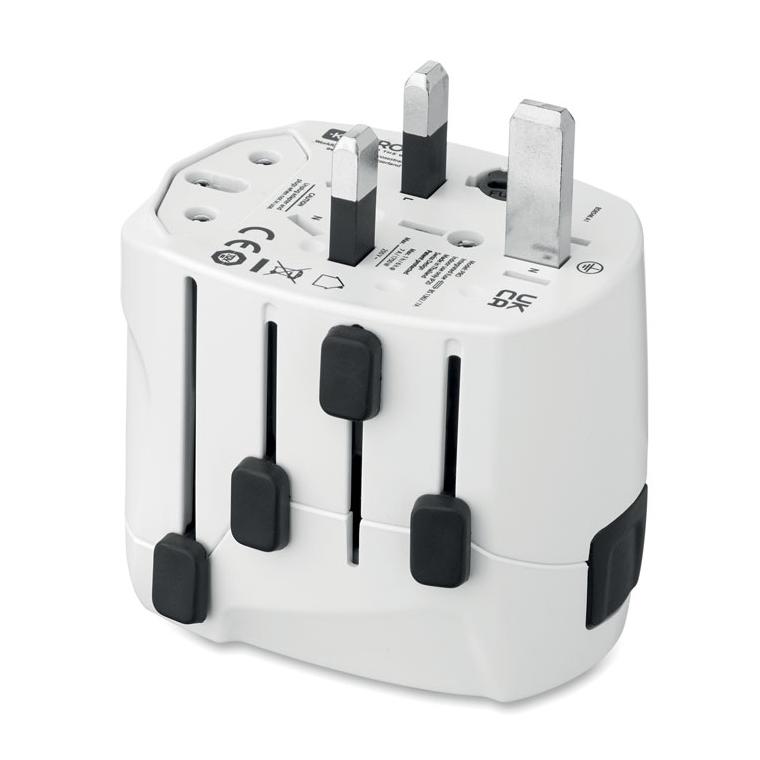 Adaptor universal SKROSS® Pro, 3 poli Alb
