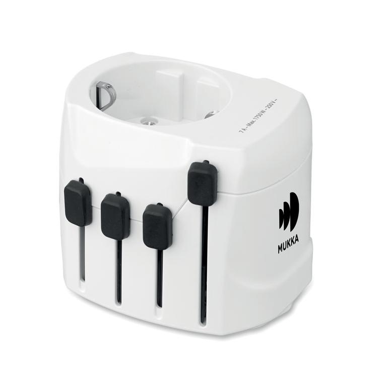 Adaptor universal SKROSS® Pro, 3 poli Alb
