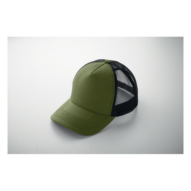 Șapcă trucker cu 5 panouri Blist Verde militar