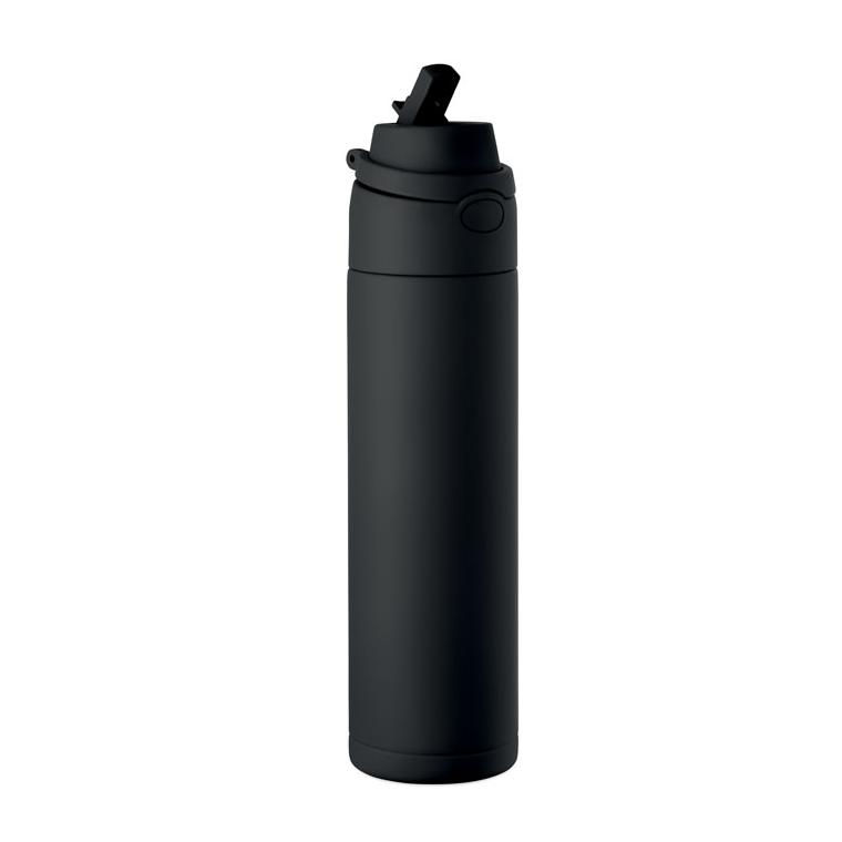 Sticlă cu perete dublu Toien Two, 500 ml Negru
