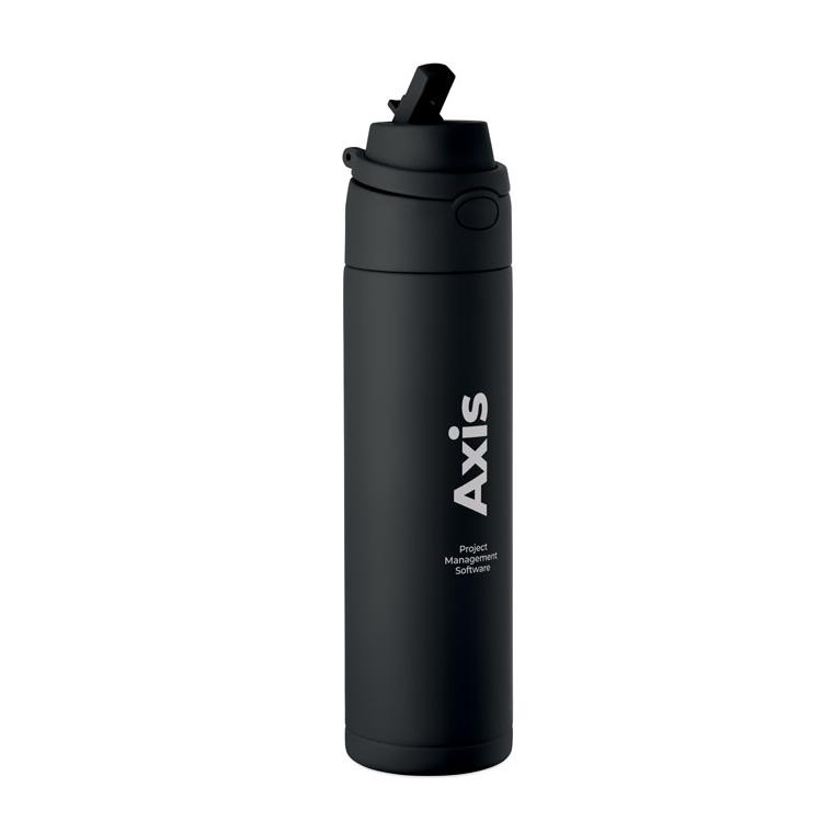 Sticlă cu perete dublu Toien Two, 500 ml Negru
