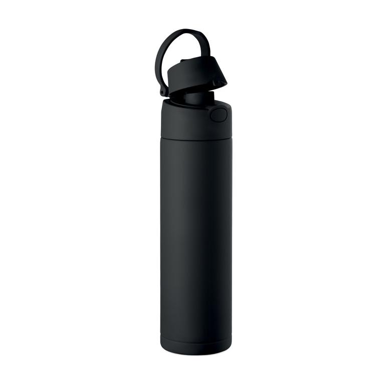 Sticlă cu perete simplu Toien One, 650 ml Negru