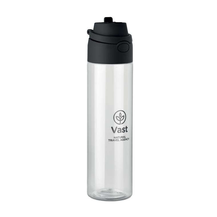 Sticlă din RPET Toien Klar, 700 ml Negru