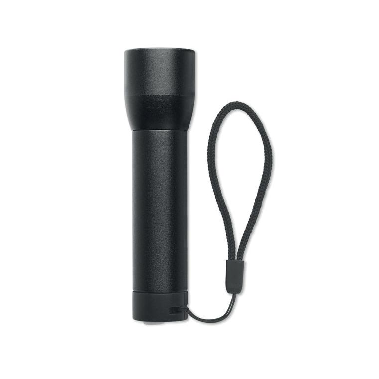 Lanternă reîncărcabilă din aluminiu Lumezo Negru