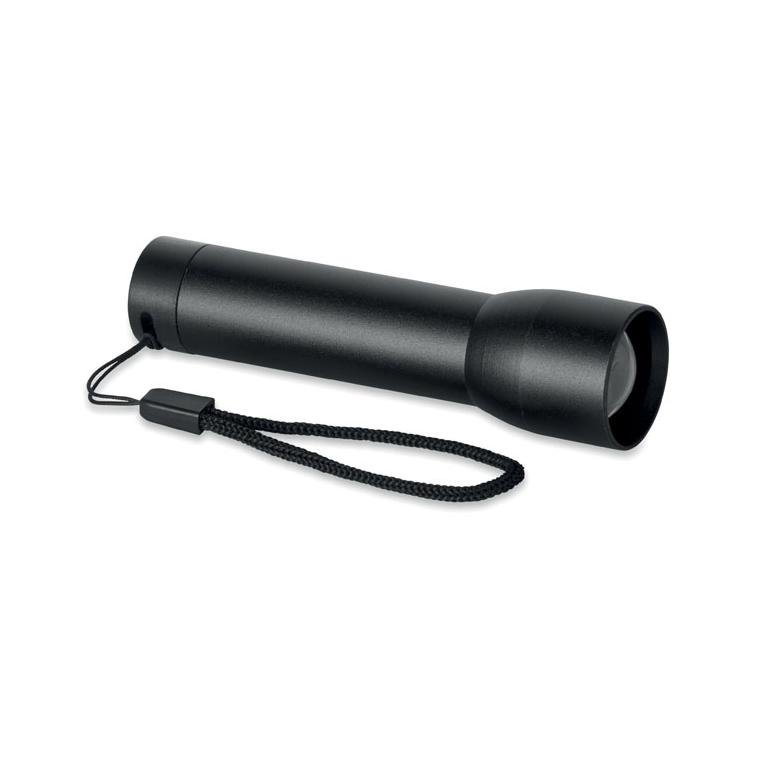 Lanternă reîncărcabilă din aluminiu Lumezo Negru