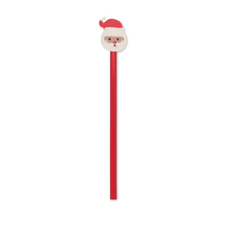 Creion de Crăciun cu radieră Claus