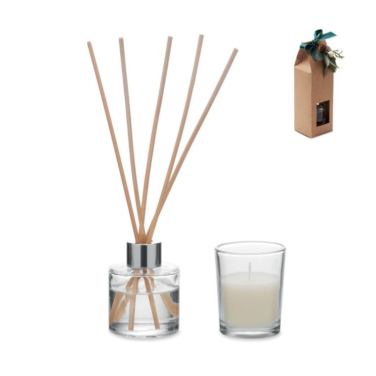Set cu difuzor de aromă și lumânare cu parfum de vanilie Gingle