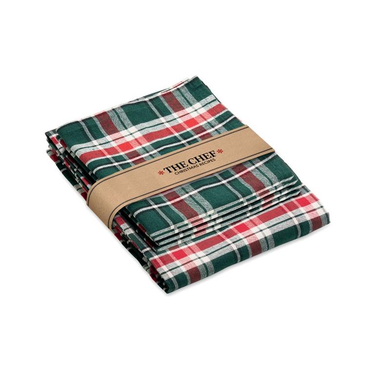 Set pentru masă din bumbac în carouri Santable Multicolor