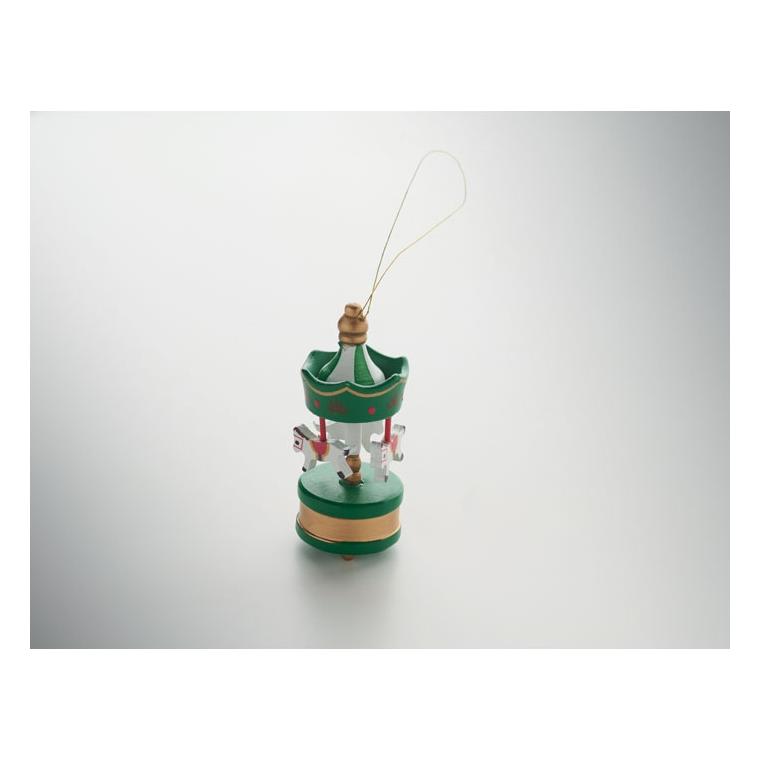 Ornament carusel din lemn Whirl Verde
