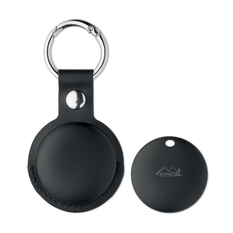 Localizator inteligent compatibil cu Find My, în husă din PU Lifemate In Pu Case Negru