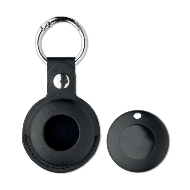 Localizator inteligent compatibil cu Find My, în husă din PU Lifemate In Pu Case Negru