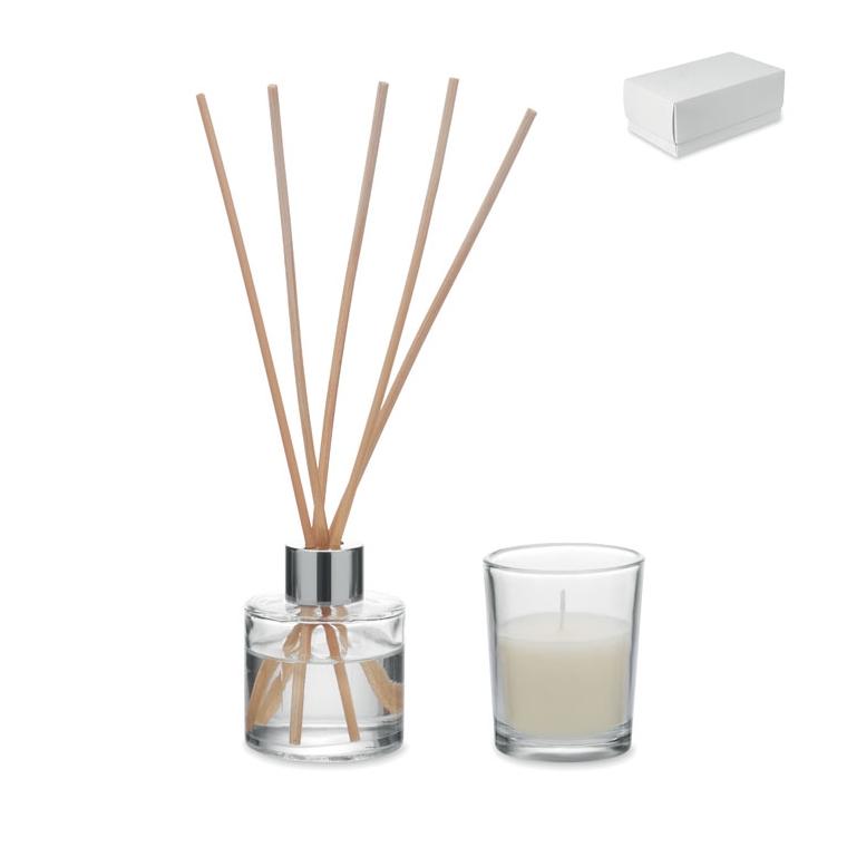 Set cu difuzor de aromă și lumânări cu parfum de vanilie Muska Set